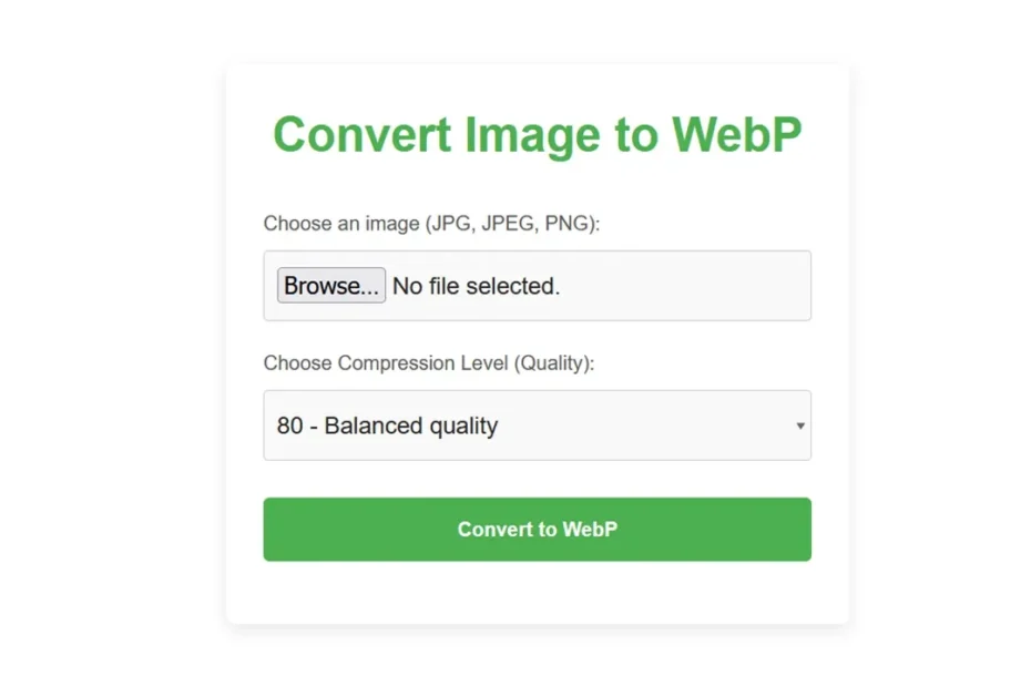 Convert Image to WebP