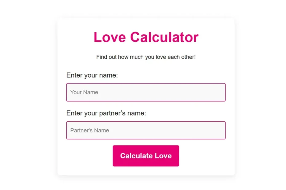 Love Test Calculator